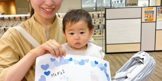 「父の日手形足形アート」ワークショップ開催しました♪